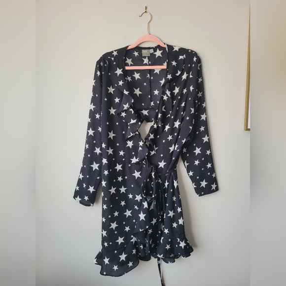 Asos Ruffle Star Patterned Dress - Picture 2 of 4